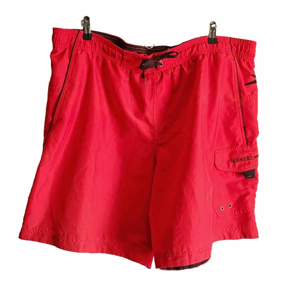 SPEEDO Red Lace Up Boardshorts XL